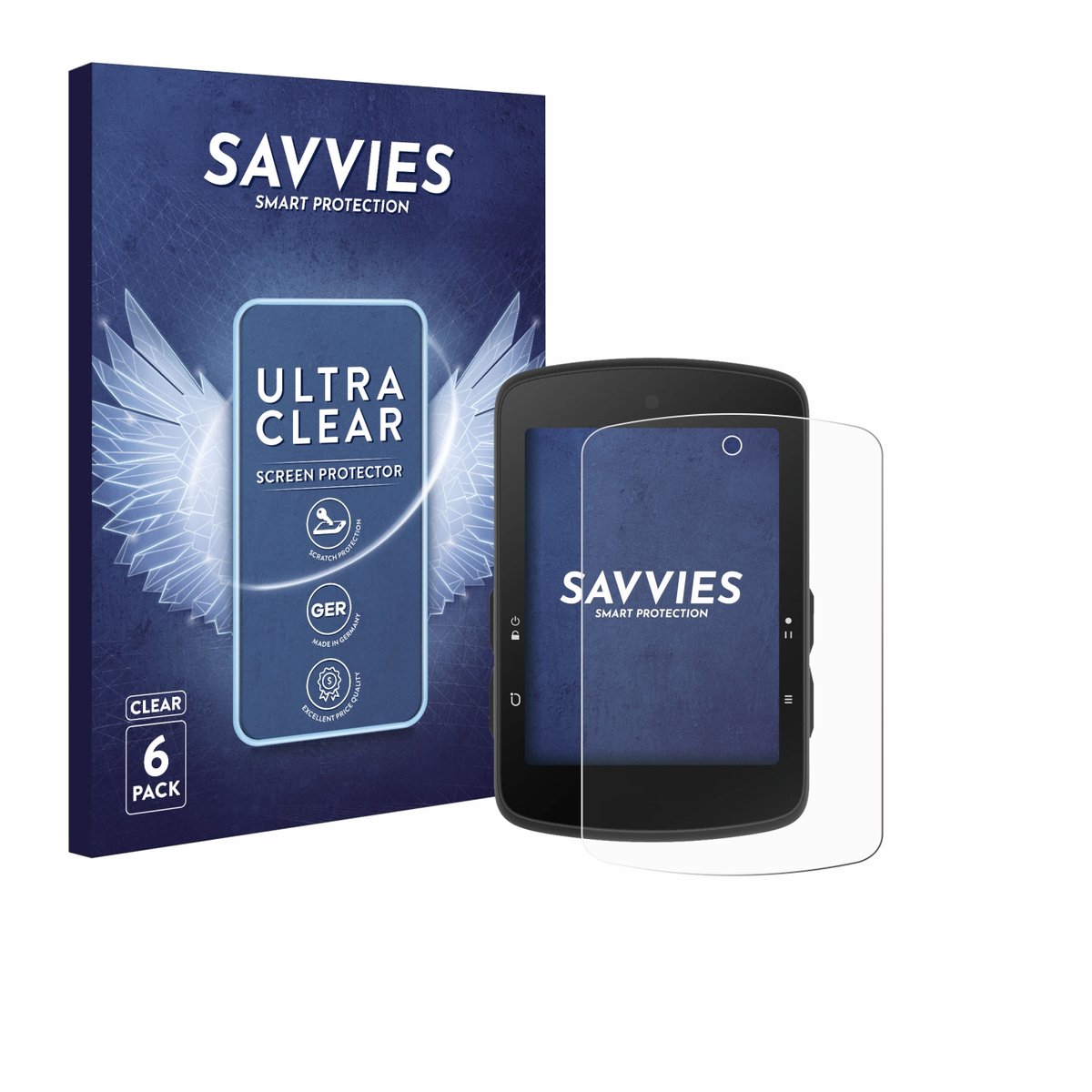 Savvies - Screenprotector voor Bryton Rider S510 - Folie Beschermfolie transparant 6 Stuks