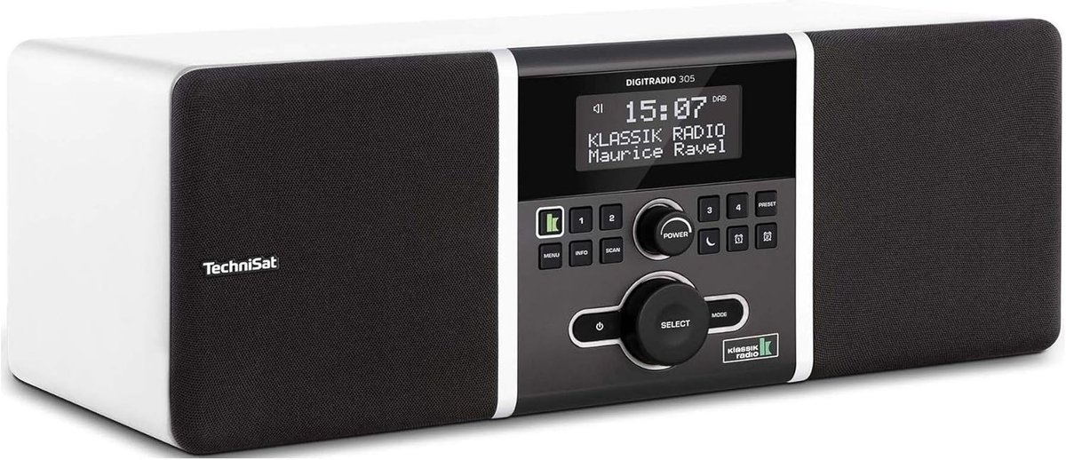 Digitale DAB+ en FM Radio met Houten Behuizing en Klassiek Zenderknop