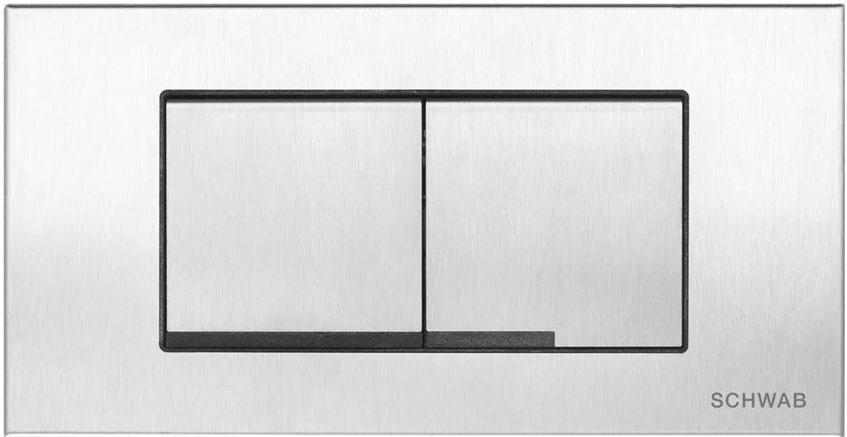 Schwab Gaios Duo Steel - bedieningspaneel - RVS - 20,8 x 11,1 cm