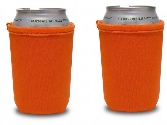 10 st. Oranje bier - frisdrank blik koelhoud hoesje - bierblik hoesjes - Festival - Vakantie - Strand - Carnaval van Merkloos — afbeelding 2