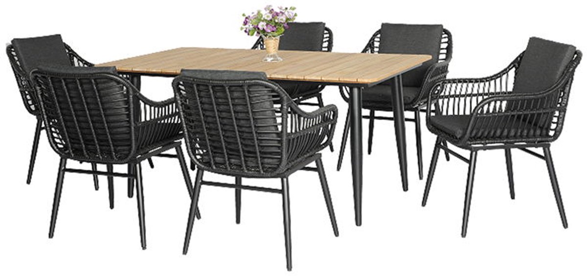 Oosterik home - Diningset Gatteo Borghi Black