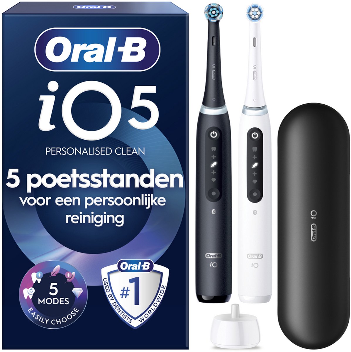 Afbeelding van Oral-B iO 5 Elektrische Tandenborstel Zwart/Wit Review &