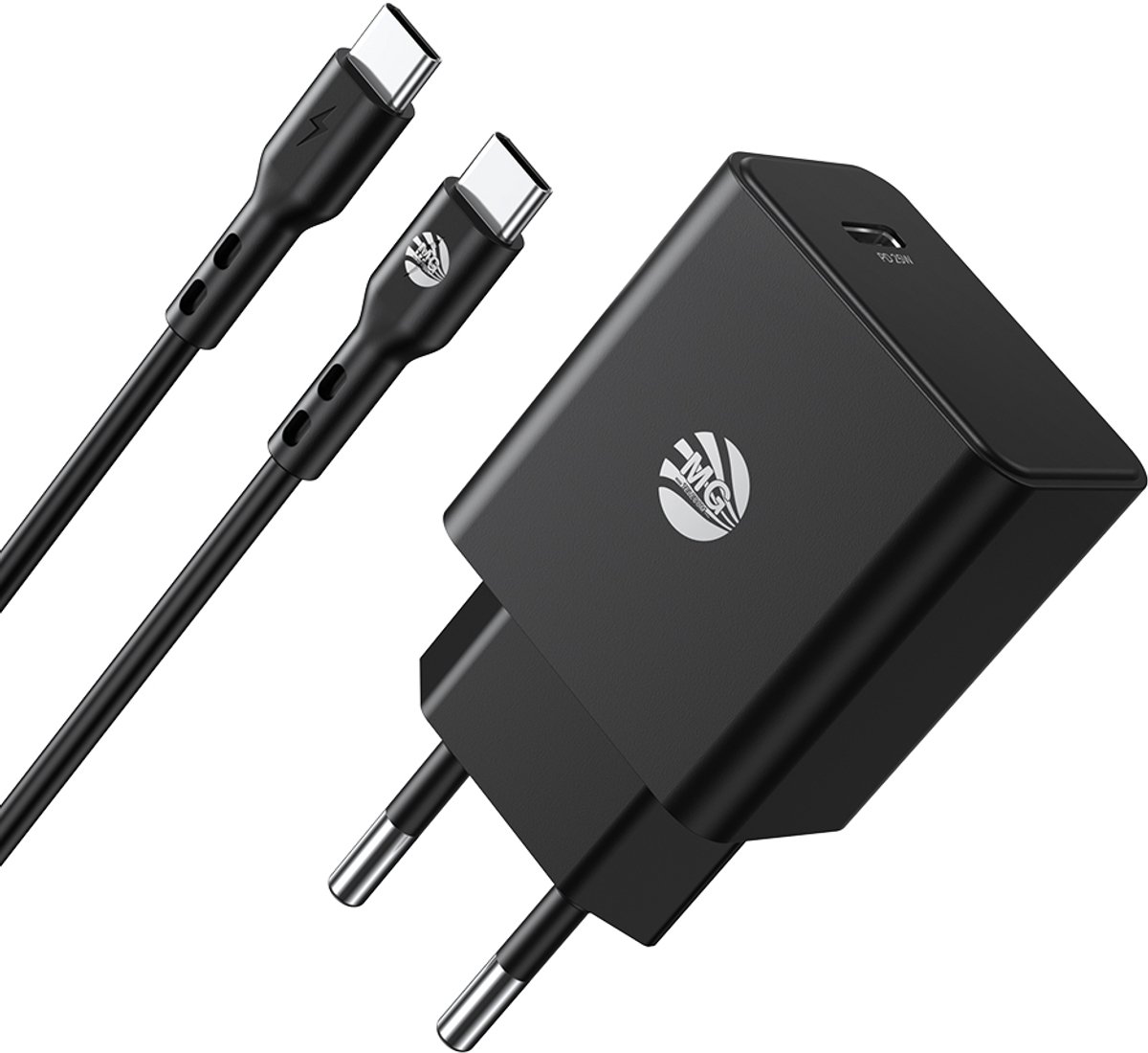 MG CDA142B Adapter Set - Type-C to Type-C - Zwart