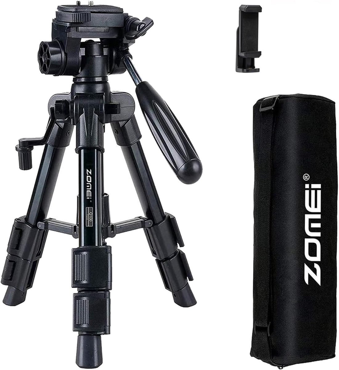 Compact Camera Statief - Lichtgewicht Reisstatief met 3-Weg Pan/Kantelkop en 1/4 Inch Snelspanner