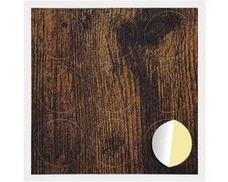 vidaXL - Zelfklevende - schroefcover - 12 - st - Gerookt - eiken - Ø - 20 - x - 0,5 - mm