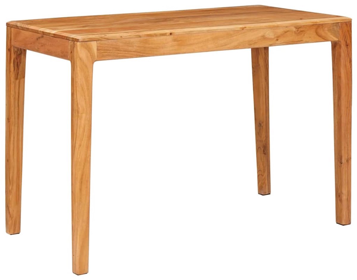 vidaXL Eettafel - 110 - x - 55 - x - 76 - cm - Massief - Acacia - Hout - Bruin - Rechthoekig