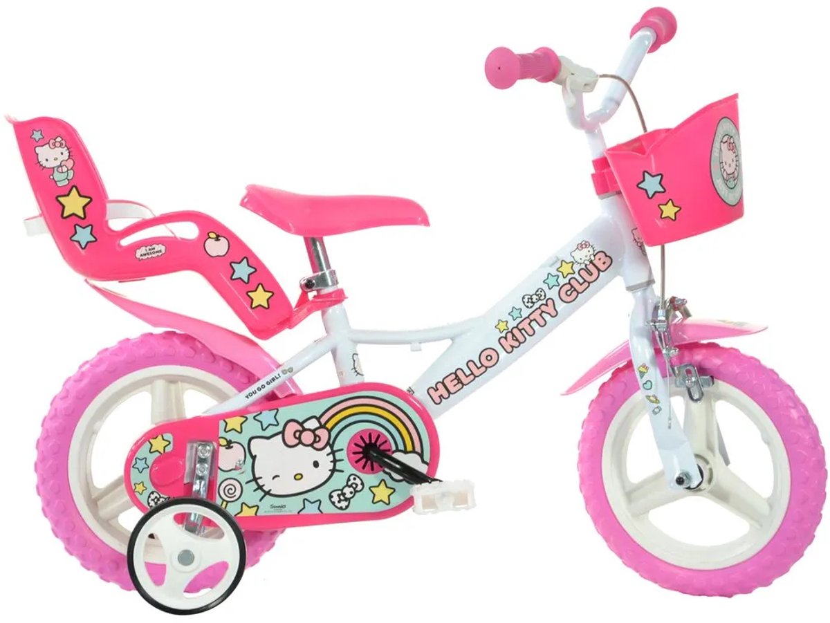 Dino Bikes Kinderfiets Hello Kitty 14 inch roze