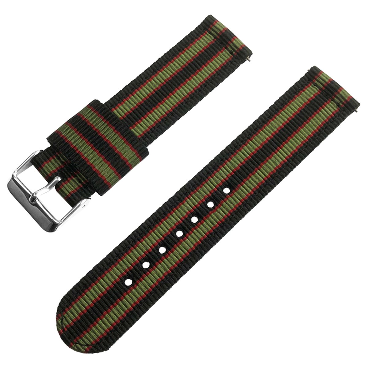 Two Piece NATO RAF Tweedelige NATO Horlogeband Nylon James Bond Original 18mm