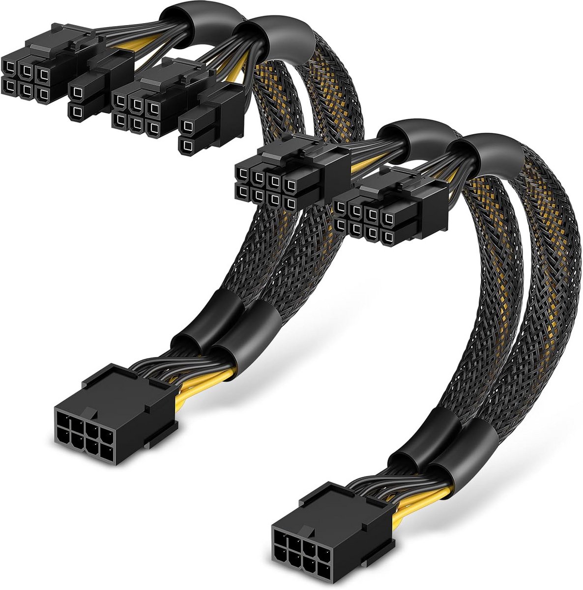 2-Pack PCIe 8 Pin naar Dual 8 Pin (6+2) Voedingsadapter Kabel voor Grafische Kaart