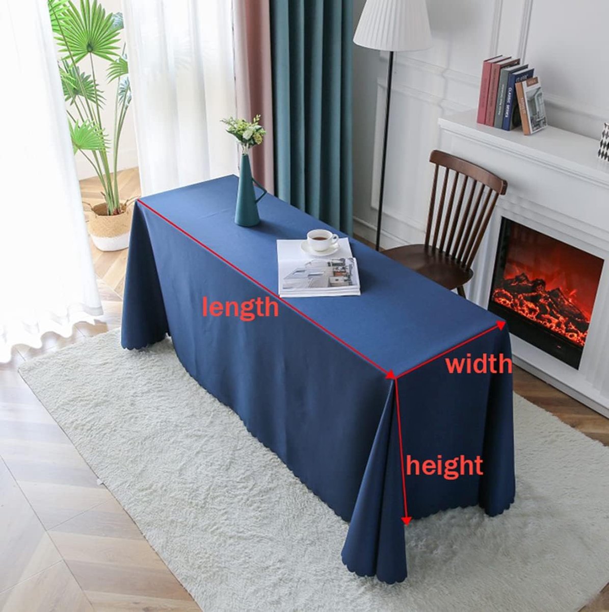 Wit rechthoekig tafelkleed voor feesten en conferenties, 140x200 cm