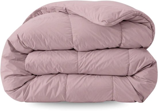Zelesta Comfort Uni Dekbed zonder overtrek - Wasbaar Hoesloos dekbed - Met vaste overtrek - 2 in 1 - Oud Roze - 140x200cm