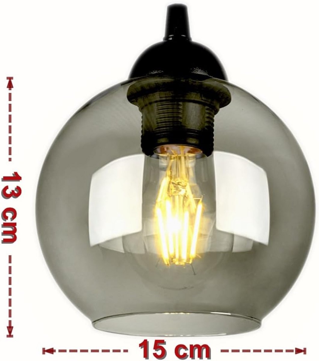 Moderne Plafondlamp Hanglamp Vierkant Zwart Grijs Wit