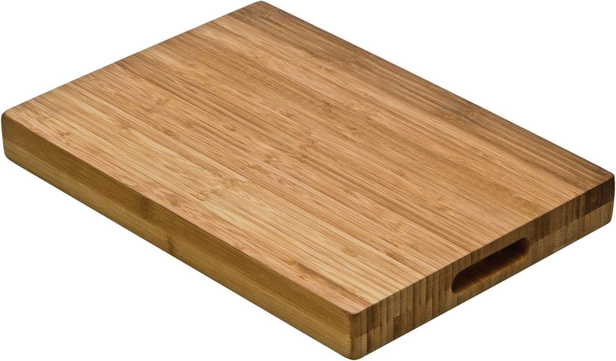 Stevige Bamboe Snijplank met Handvatten, 28x40 cm