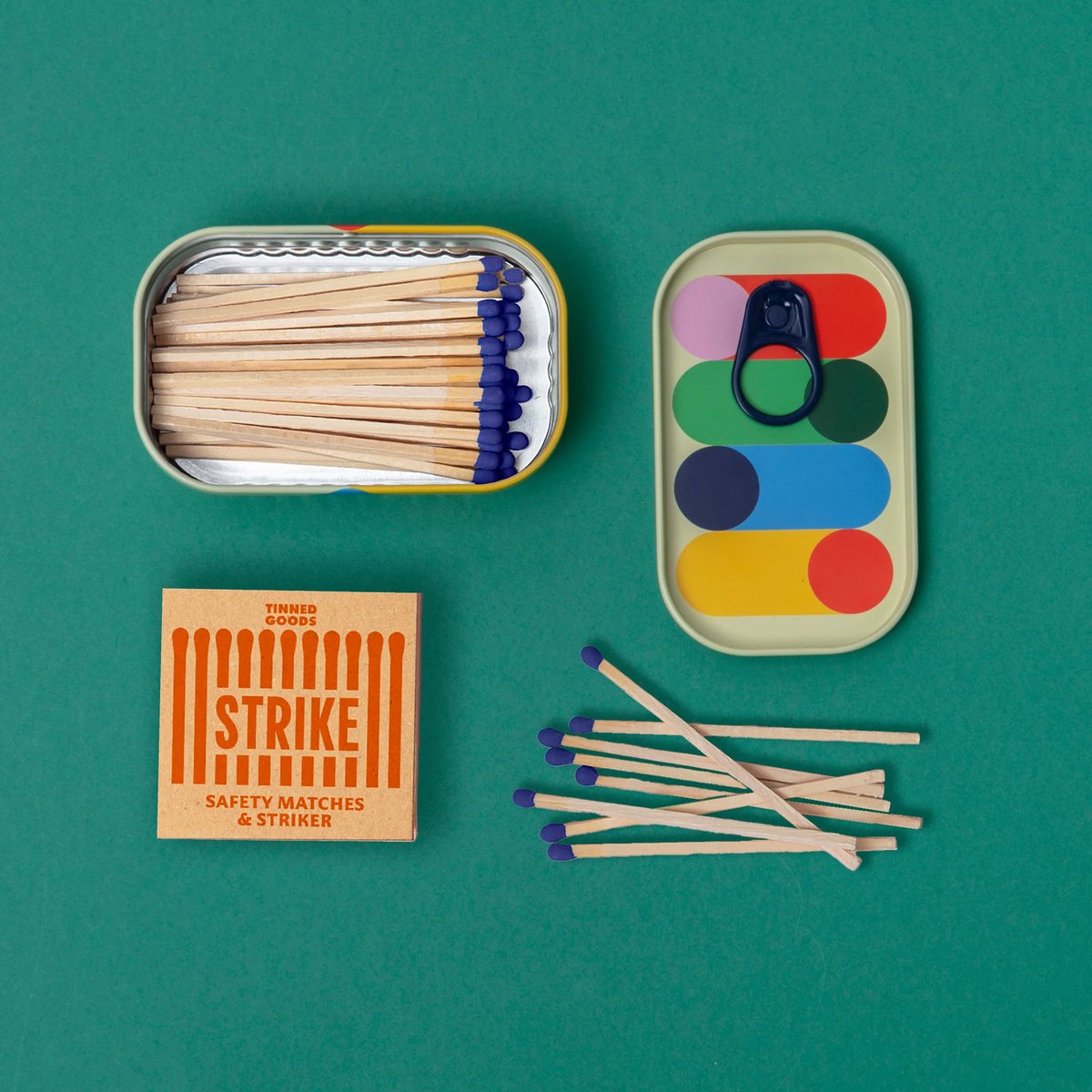 Block Design Tinned Goods lucifers