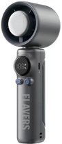 Grijze Flavers handventilator met digitaal display met 100%.