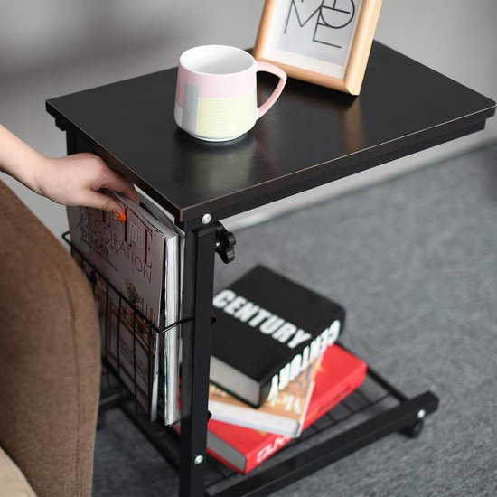 Verstelbare Bedtafel met Opbergruimte - Draagbaar Bureau voor Laptop en Lezen — afbeelding 4