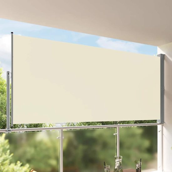 vidaXL Auvent latéral extensible 160x300 cm Crème