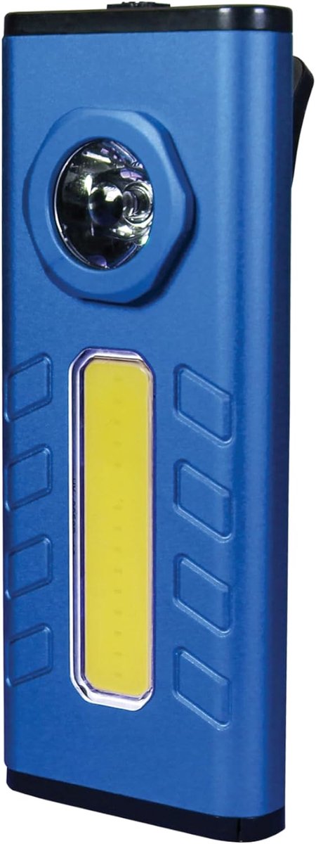 Compacte LED Zaklamp en Werklamp met Dimfunctie en Magneet - Blauw