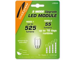 LED Upgrade Module voor Maglite Zaklampen: 525 of 55 Lumen Instelbaar Licht