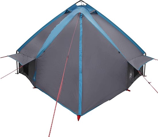Teepee Tent met dak Blauw en Grijs 490 x 410 x 210 cm van Happy People — afbeelding 3