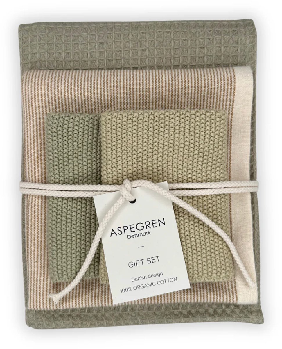 Aspegren - cadeauset Pear - biologische katoen - giftset keuken - Danish design