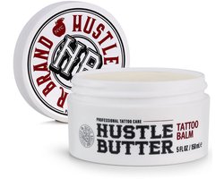 Hustle Butter Tattoo Zalf 150 ml, 100% Natuurlijk, Biologisch en Veganistisch | Vegan Tattoo Verzorging | Tatoeage Nazorg Zalf | Bescherming Nieuwe Tattoo | Balsem | Crème | Verzorgingsspray | Tatoeage Boter | Verdoving | Verdovend | PMU |