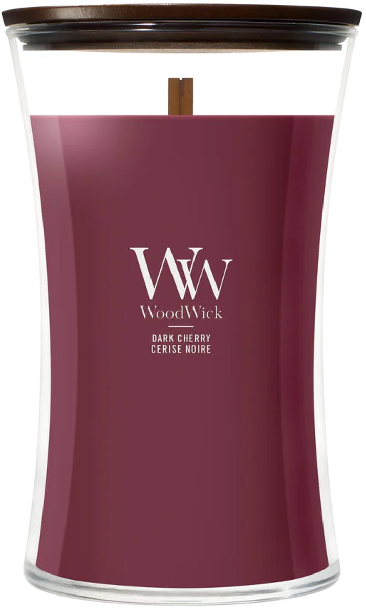 WoodWick Hourglass - Dark Cherry - Large Geurkaars - 130 branduren