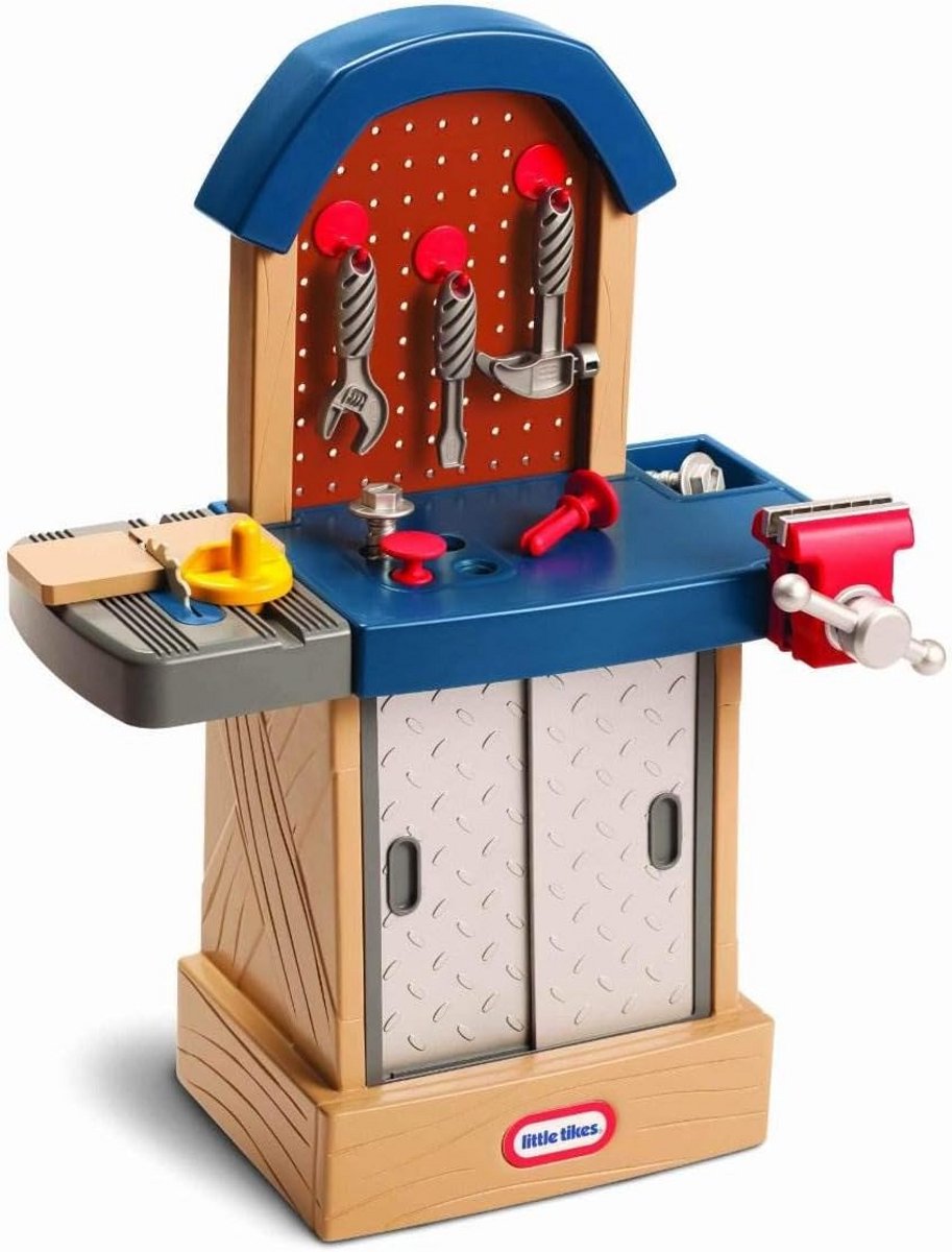 Houten Werkbank voor Kinderen met Gereedschap en Zaag