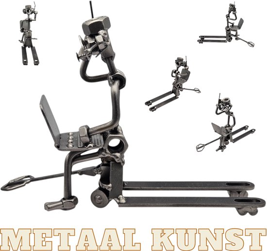Planner of voorman-metaal beeld-metaal kunst-magazijnmedewerker-uniek-het best cadeau-sinterklas gift-kerst-geschenk
