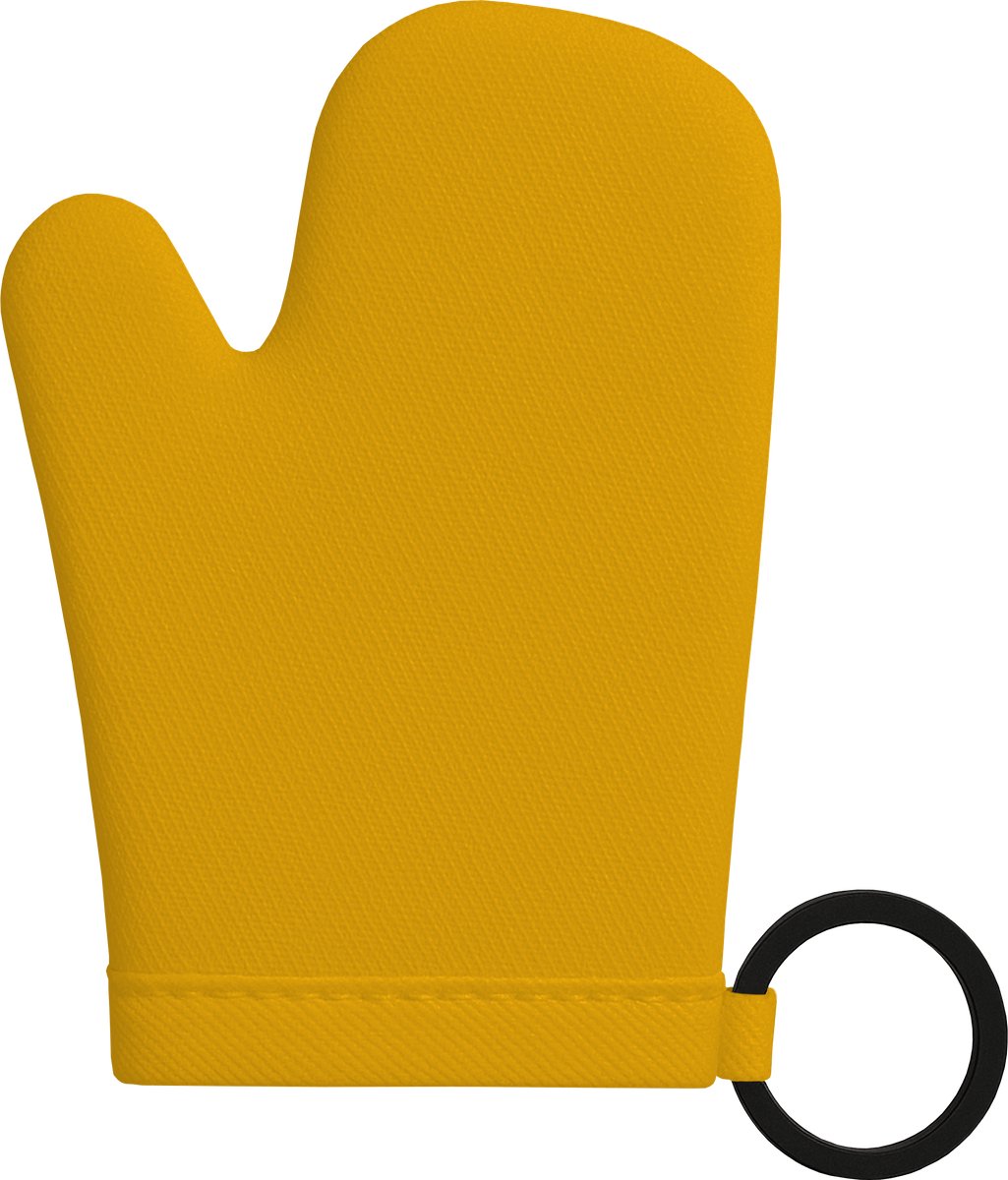 Sleutelhanger mini-ovenwant, set van 10 | Loopi | Geel