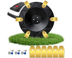 13 stuks Accessoires voor robotmaaier - geschikt voor ECOVACS Goat O500, O800, O1200, G1-800, G1-2000, G1 - Premium snijplaat gemaakt van glasvezelversterkt kunststof - onkruid - grasmaaier draaiplateau - robotmaaier messen - messenschijf