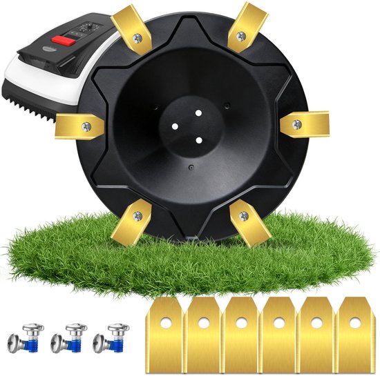 Robotmaaier messen set 13-delig, glasvezelversterkte mesplaat + titanium messen, passend ECOVACS Goat O500–G1-2000