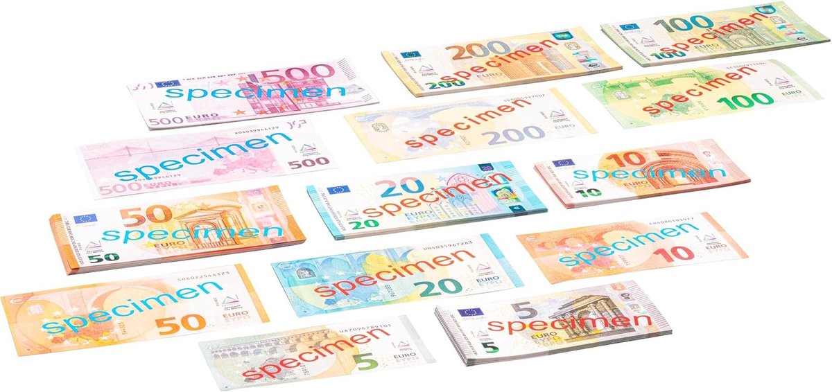 Speelgeld Set: 40 Euro Bankbiljetten voor Leren Rekenen en Spelenderwijs Winkelen