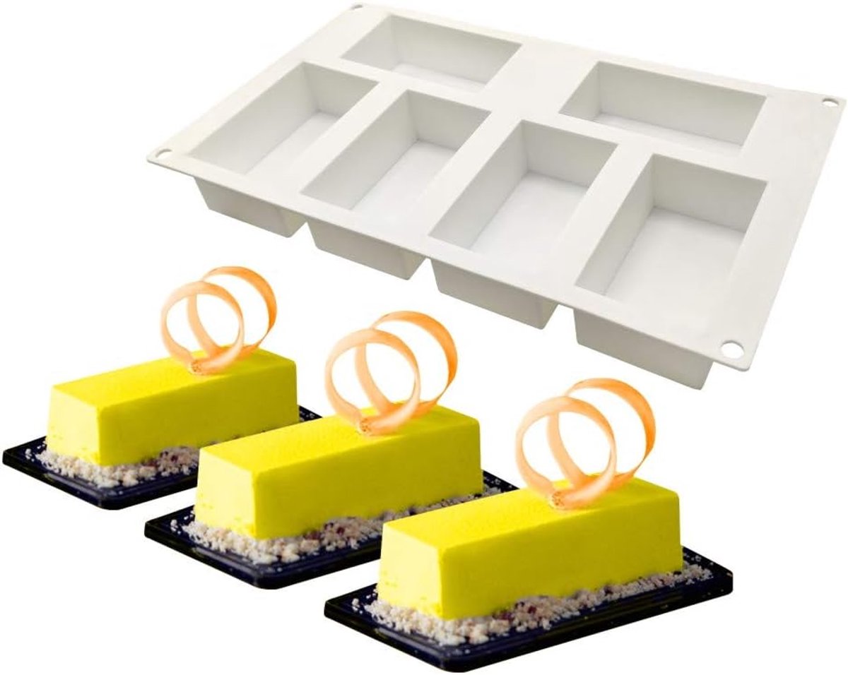 Siliconen Muffinbakvorm Rechthoekig 6 Houders Bakvormen DIY