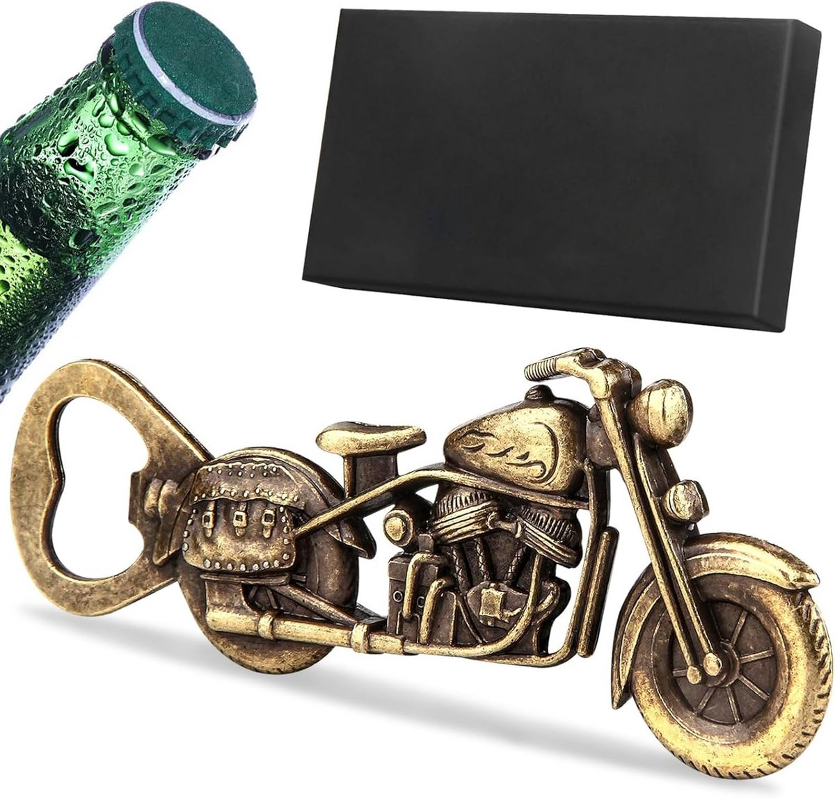 Vintage Motorfiets Flesopener - Leuk Cadeau voor Mannen, Vader of Echtgenoot