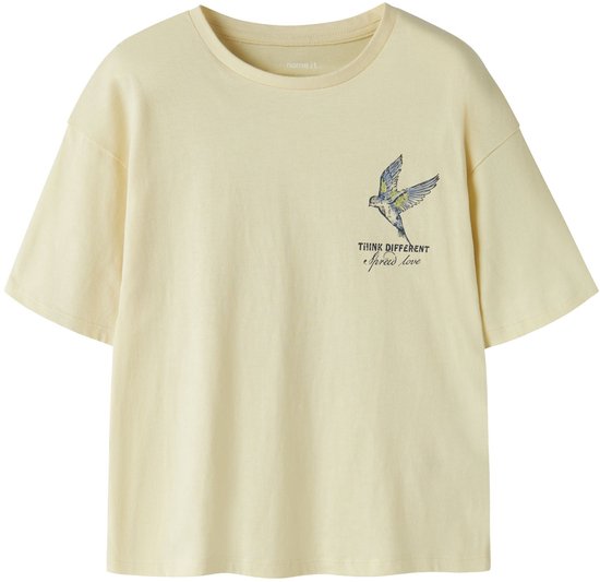 NAME IT - NKFFRANCINE SS RLX TOP BOX - Filles - T-shirts - jaune - taille 146/152
