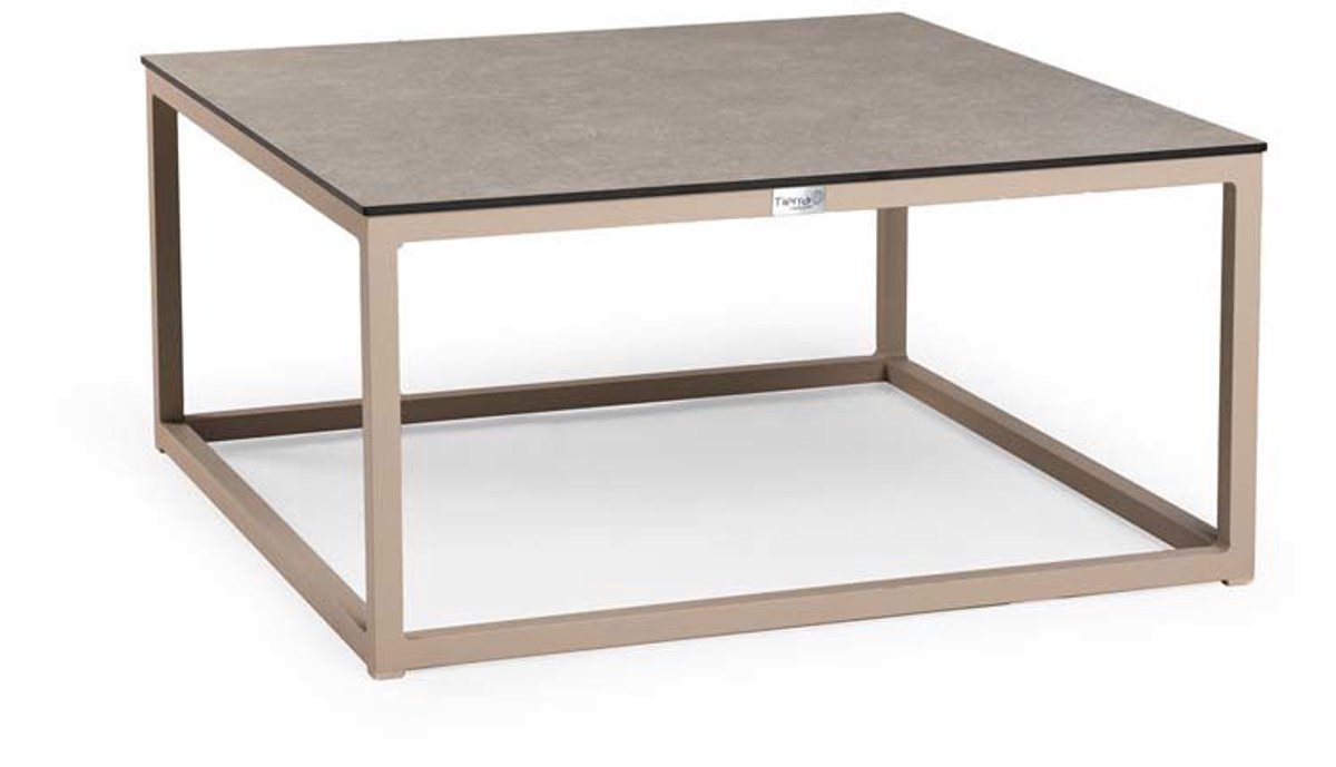 Tierra outdoor - Rio coffee tafel trespa ophira champagne 80 x 80 cm