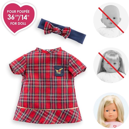 Feestjurk met Haarband voor Pop van 36 cm - Geschikt voor Kinderen Vanaf 3 Jaar van Merkloos — afbeelding 4