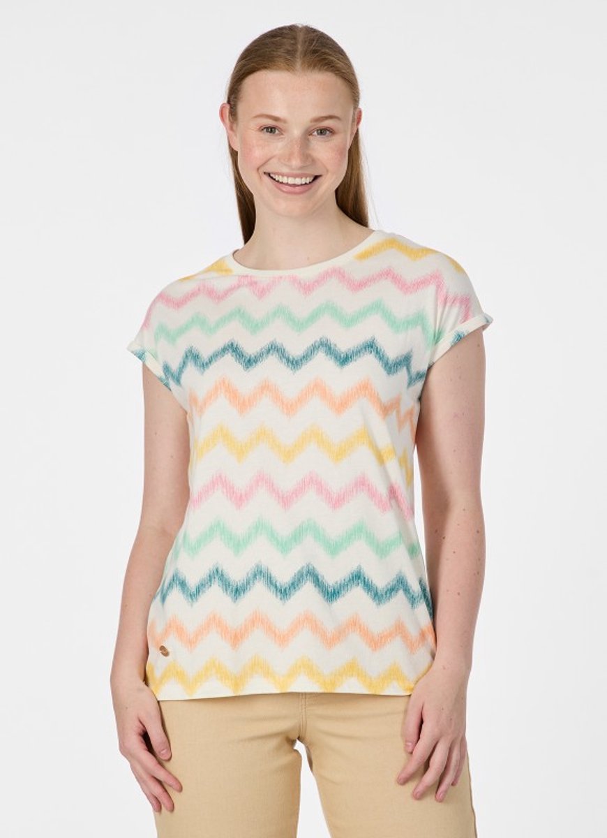 Shirt Diona streep print KM Ragwear Beige