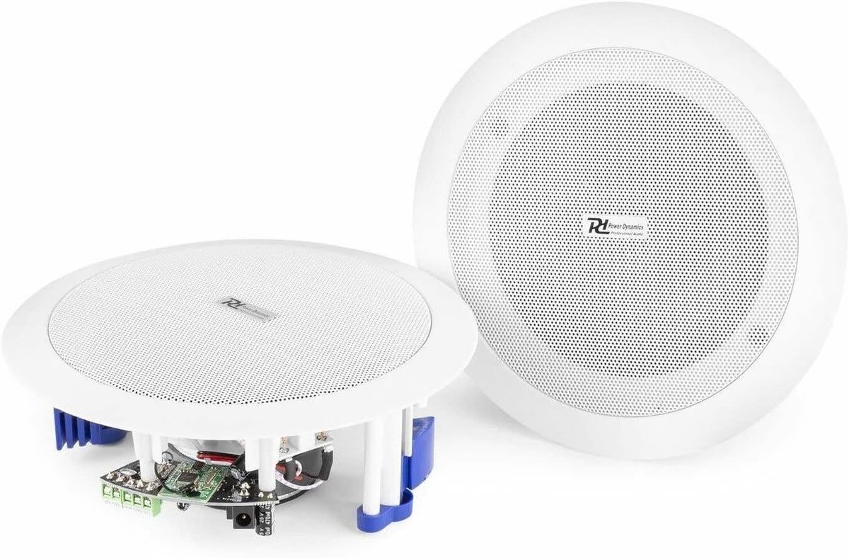 Plafonnièr Speakerset 60W Met Bluetooth Versterker - 13.3 cm (5.25 Inch) - Wit