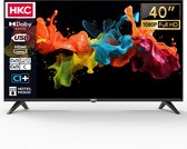 HKC TV Standard - LED Full HD - 40 pouces/102 cm - Design sans cadre - Triple Tuner DVB-T/T2/S/S2/C - HDMI x3, USB x2, CI+ - Mode Hôtel - Assemblée à Eindhoven - H40Q1F-NS