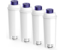 4 stuks filter geschikt voor Delonghi Magnifica s - Dinamica ECAM - ETAM, EC, BC Serie, ontkalker geschikt voor Delonghi, filterpatroon DLSC002