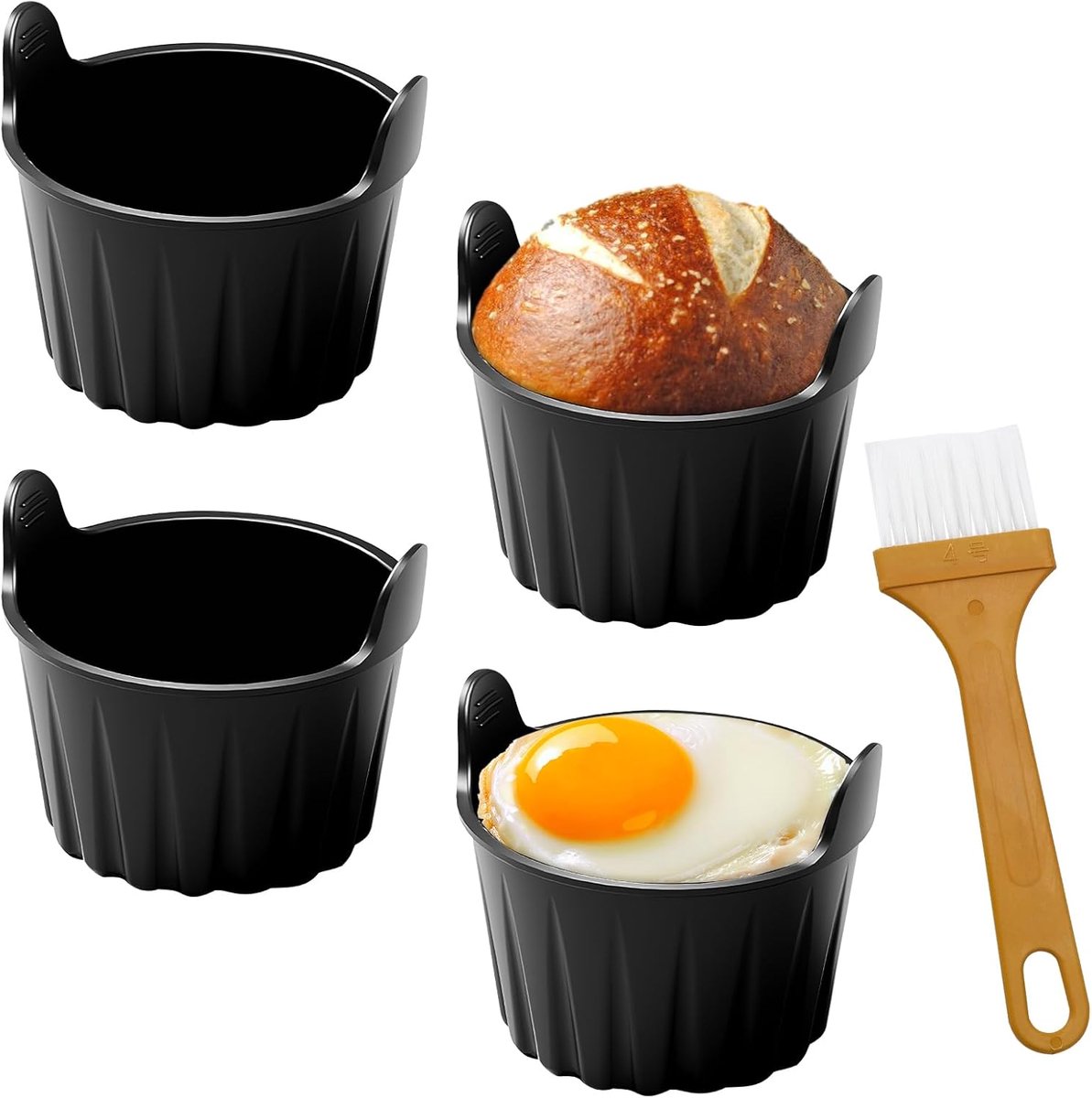 Set van 4 Herbruikbare Siliconen Vormen voor Heteluchtfriteuse en Oven