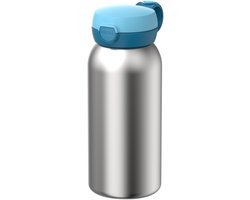 Mepal Isoleerfles met flipdop Campus - 500 ml - Waterfles RVS - Lekdicht - Hygiënische deksel - Cool blue