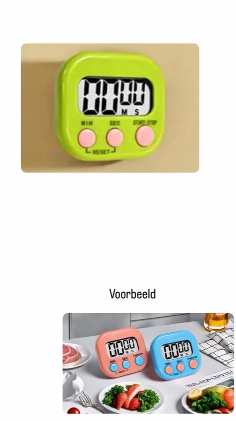 Digitale afteltimer met USB A en USB C wit/zwart