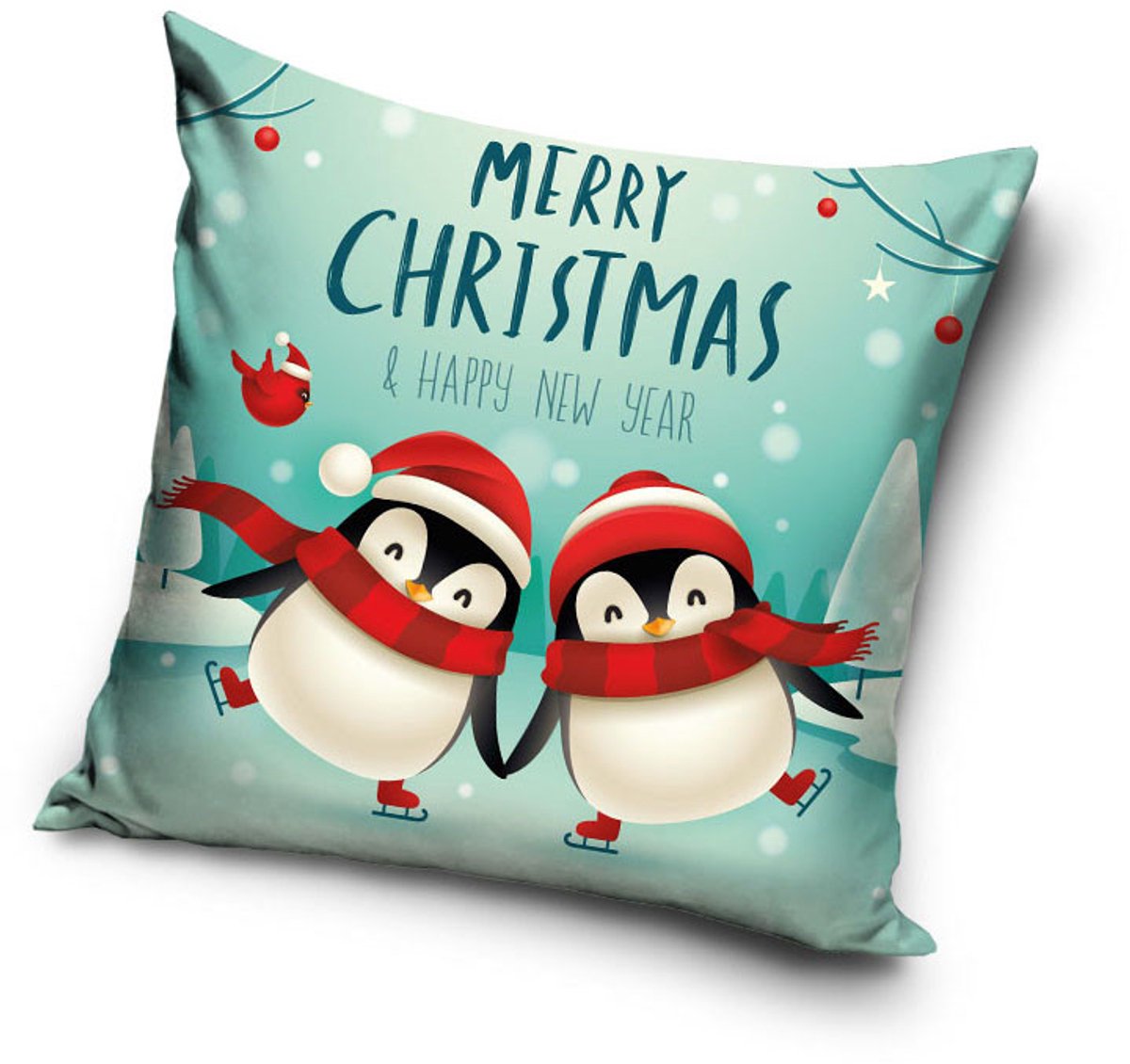 Christmas Penguins kussensloop 40x40 cm