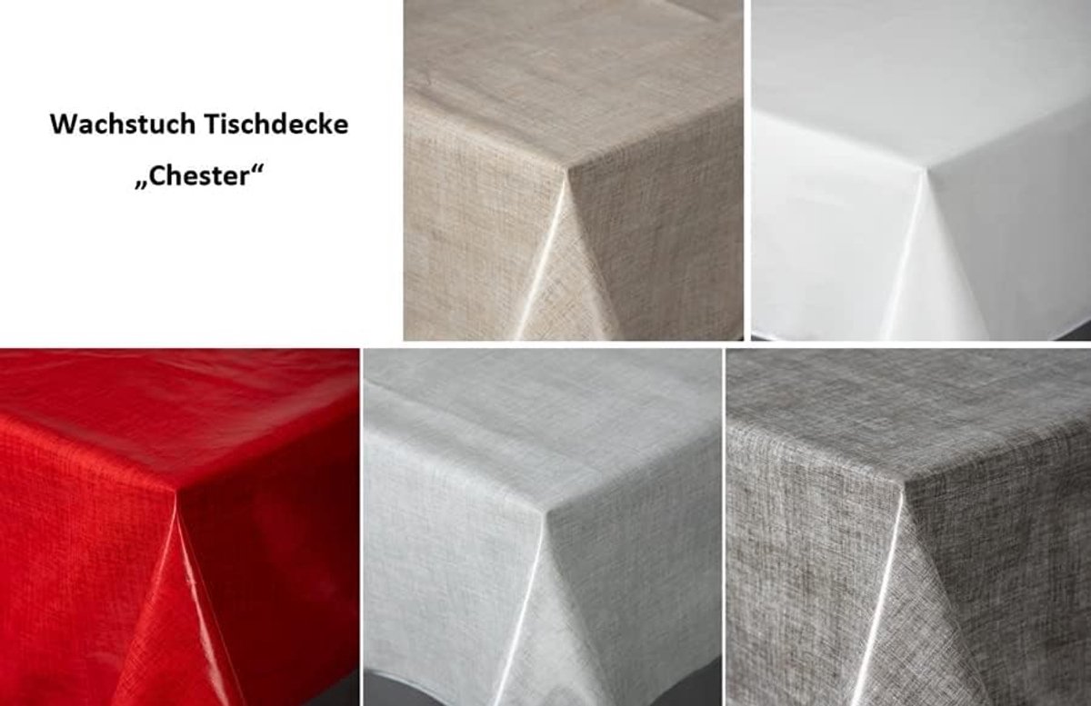Rond PVC Tafelkleed met Linnenstructuur - Afwasbaar en Waterdicht voor Binnen en Buiten