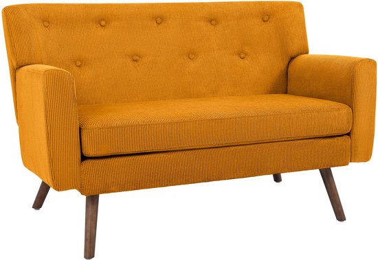 CLP Kioni 2-zitsbank - 240 kg belastbaar - ribstof - oranje