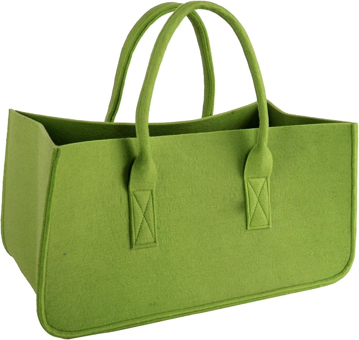 Robuuste Groene Vilt Tas voor Haardhout en Boodschappen