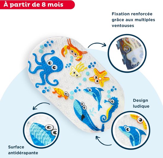 Antislip Badmat voor Baby en Peuter - Veilig en Comfortabel in Bad - Universeel Formaat 71x38 cm van Merkloos — afbeelding 5